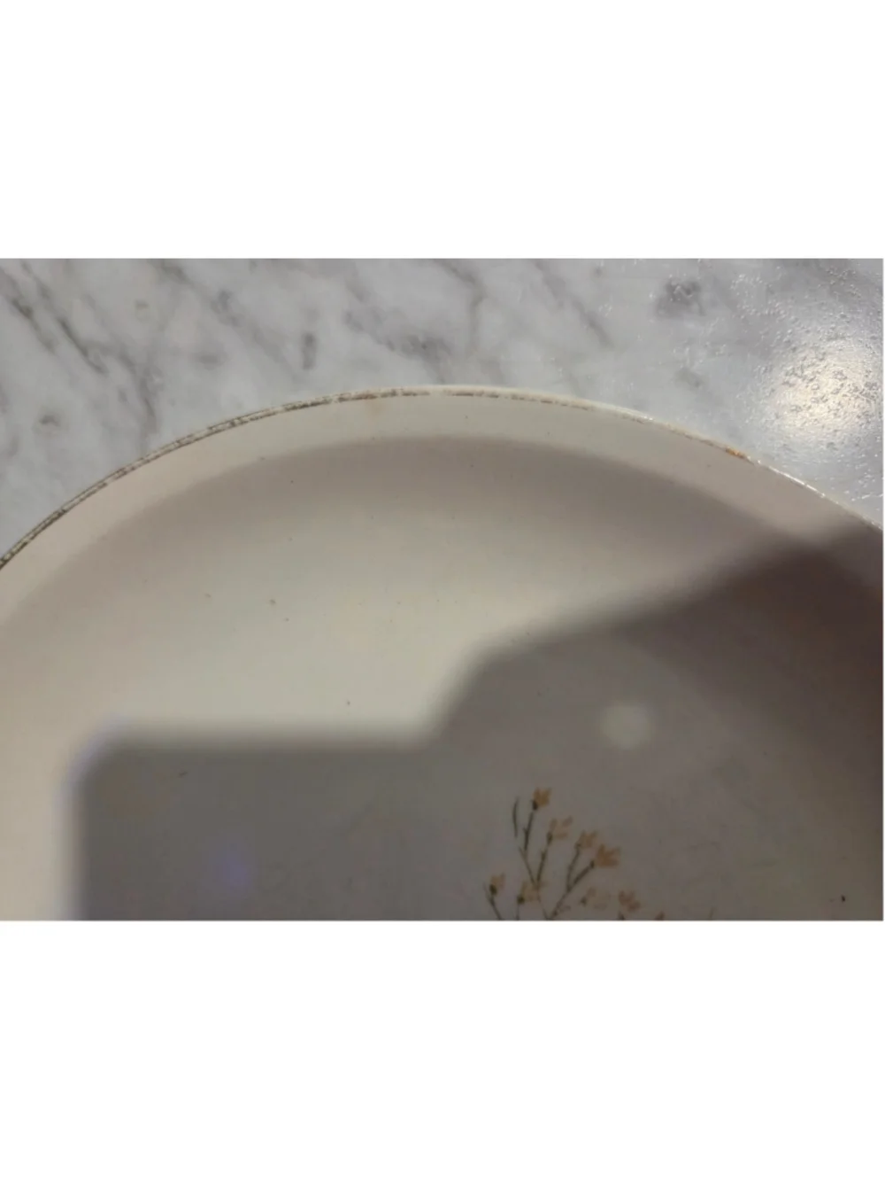 Paden City Pottery Floral Dinner Plate One Size Beige Blue